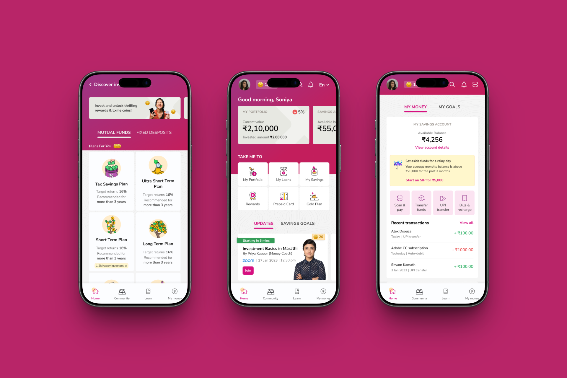 LXME App Hero Interface