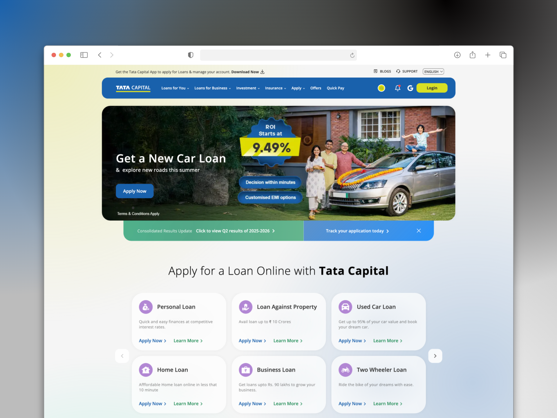 Tata Capital Redesign Hero